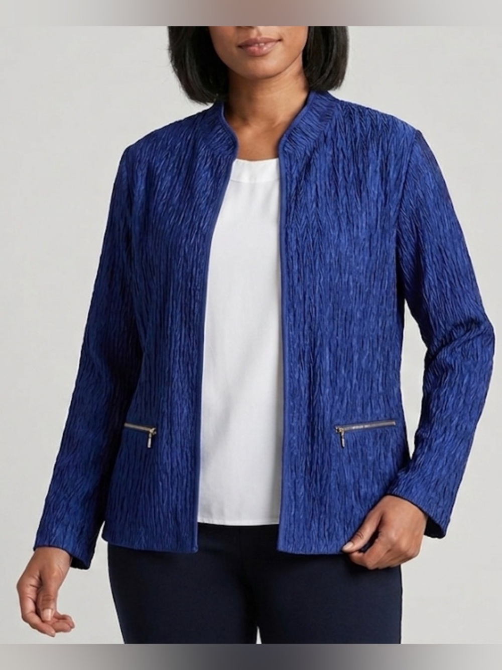 NWT Chico’s Crinkle Shine Jacket, Size 3
